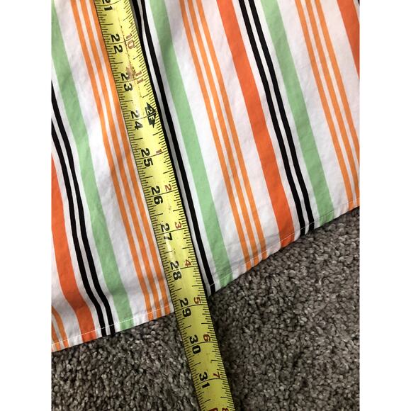 South Pole Men's Button Down Shirt Size XXL Long Sleeve White Orange Cotton - Picture 13 of 13